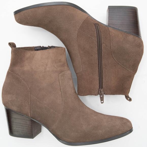 Crown Vintage Brown Suede Saleen Ankle Boots Size 8 - Picture 8 of 12